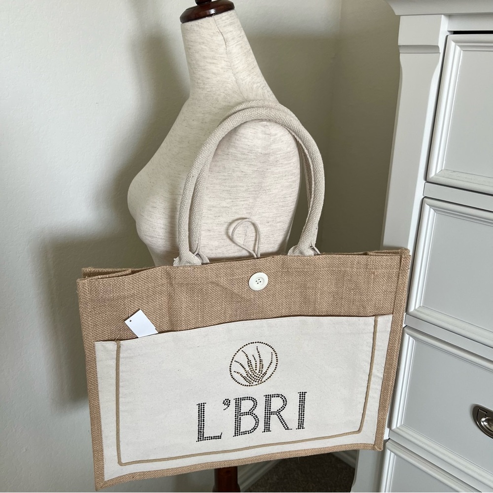 NWT L’BRI Canvas Market Tote